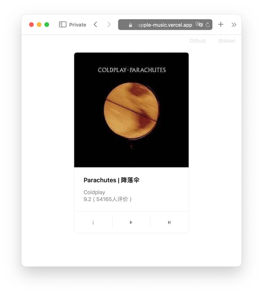 random-apple-music screenshot